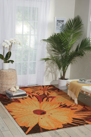 Nourison South Beach SOU19 Multicolor Area Rug Corner Image