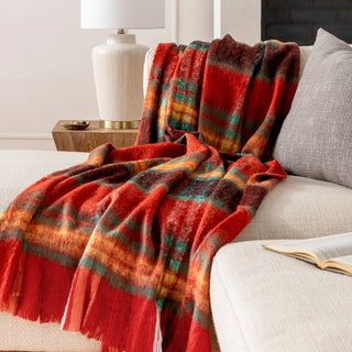 Surya Stowe SOW-1004 Red Throw Style Shot