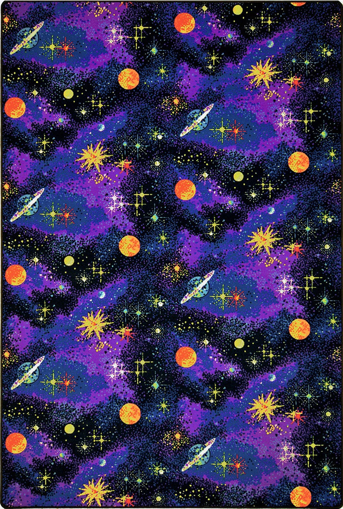 Joy Carpets Neon Lights Space Explorer Fluorescent Area Rug