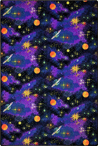 Joy Carpets Neon Lights Space Explorer Fluorescent Area Rug