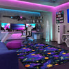 Joy Carpets Neon Lights Space Explorer Fluorescent Area Rug