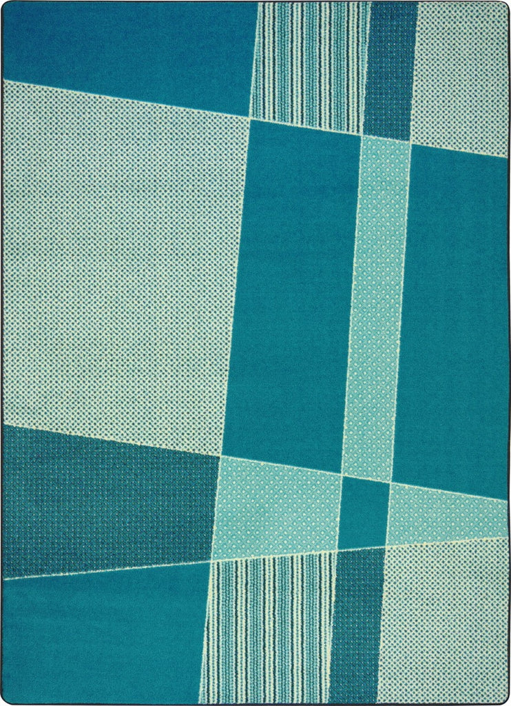 Joy Carpets Kid Essentials Spazz Teal Area Rug