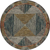Loloi II Spectrum SPE-01 Lagoon/Spice Area Rug Round Image