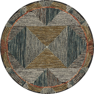 Loloi II Spectrum SPE-01 Lagoon/Spice Area Rug Round Image