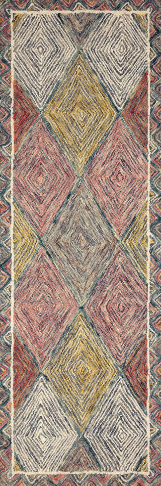 Loloi II Spectrum SPE-02 Turquoise/Fiesta Area Rug Corner Image