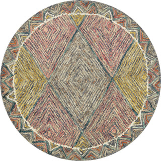 Loloi II Spectrum SPE-02 Turquoise/Fiesta Area Rug Round Image
