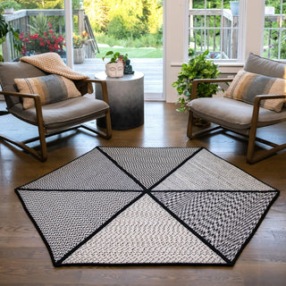 Colonial Mills Luxury Spindrift Black/White Area Rug