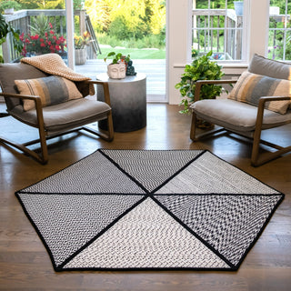 Colonial Mills Luxury Spindrift Black/White Area Rug