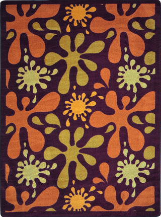 Joy Carpets Kid Essentials Splat Burgundy Area Rug