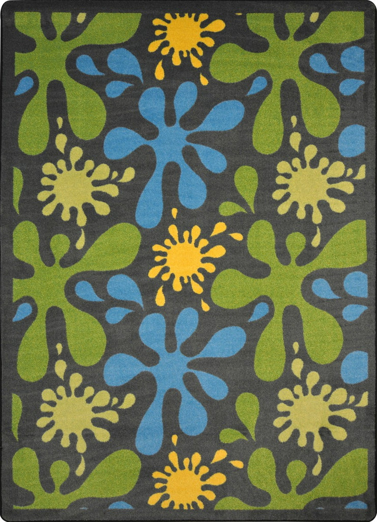 Joy Carpets Kid Essentials Splat Gray Area Rug