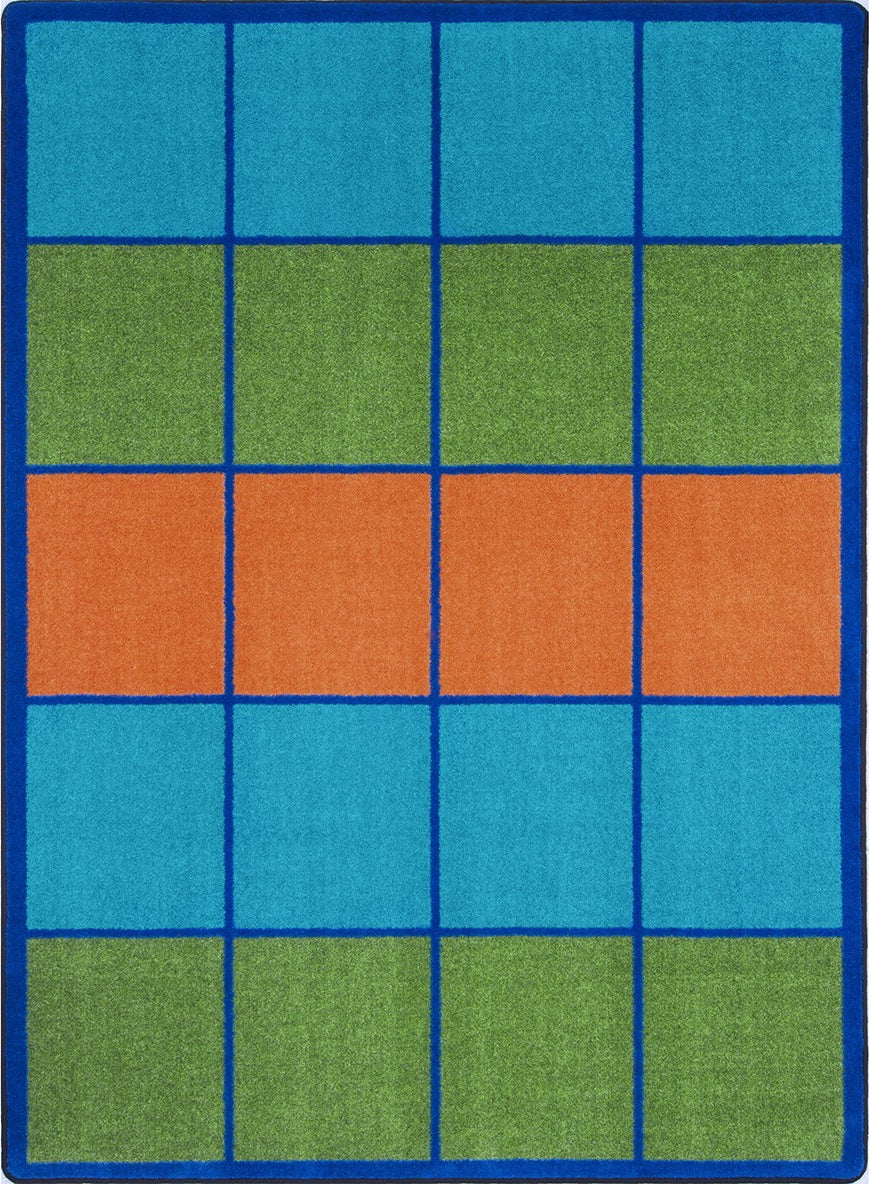 Joy Carpets Kid Essentials Squares to Spare Multi Area Rug