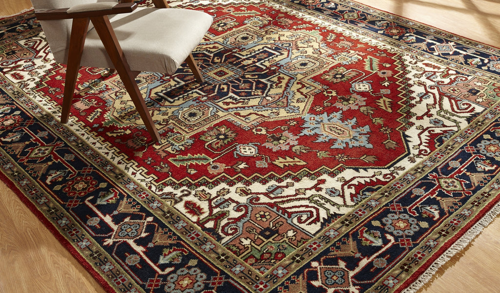 K2 Umbria SR-203 Red/Navy Area Rug Lifestyle Image Feature