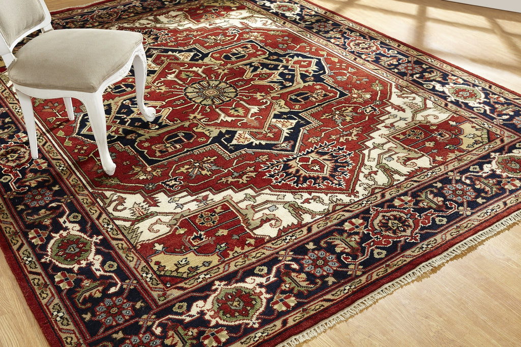 K2 Umbria SR-208 Red/Navy Area Rug Lifestyle Image Feature