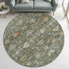 Dalyn Silk Road SR1 Basil Area Rug Round Lifestyle Image Feature