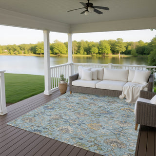 Dalyn Silk Road SR1 Denim Area Rug Outdoor Lifestyle Image Feature