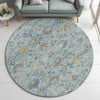 Dalyn Silk Road SR1 Denim Area Rug Round Lifestyle Image Feature