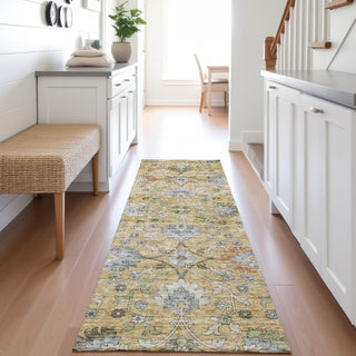 Dalyn Silk Road SR1 Saffron Area Rug Runner Lifestyle Image Feature