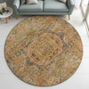 Dalyn Silk Road SR10 Curry Area Rug Round Lifestyle Image Feature