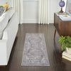 Nourison Machine Washable Series 1 SR101 Grey Area Rug by Nicole Curtis Corner Image