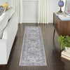 Nourison Machine Washable Series 1 SR101 Ivory Beige Area Rug by Nicole Curtis Corner Image