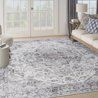 Nourison Machine Washable Series 1 SR101 Ivory Beige Area Rug by Nicole Curtis Corner Image