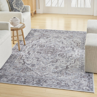 Nourison Machine Washable Series 1 SR101 Ivory Beige Area Rug by Nicole Curtis Corner Image