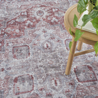 Nourison Machine Washable Series 1 SR101 Ivory Brick Area Rug by Nicole Curtis Corner Image