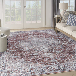 Nourison Machine Washable Series 1 SR101 Ivory Brick Area Rug by Nicole Curtis Corner Image