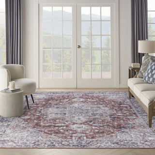 Nourison Machine Washable Series 1 SR101 Ivory Brick Area Rug by Nicole Curtis Room Image Feature