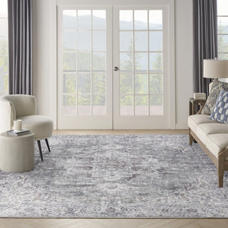Nourison Machine Washable Series 1 SR101 Ivory Grey Area Rug by Nicole Curtis Room Image Feature