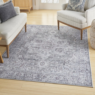 Nourison Machine Washable Series 1 SR101 Ivory Grey Area Rug by Nicole Curtis Corner Image