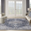 Nourison Machine Washable Series 1 SR101 Ivory Navy Area Rug by Nicole Curtis Room Image Feature