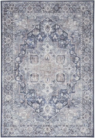 Nourison Machine Washable Series 1 SR101 Ivory Navy Area Rug by Nicole Curtis Main Image