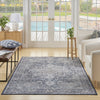 Nourison Machine Washable Series 1 SR101 Ivory Navy Area Rug by Nicole Curtis Room Scene 2