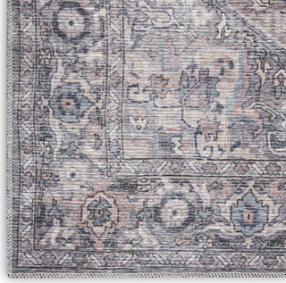 Nourison Machine Washable Series 1 SR101 Grey Area Rug by Nicole Curtis Corner Image