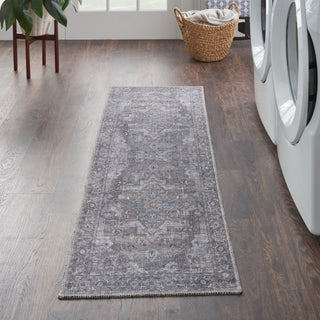 Nourison Machine Washable Series 1 SR101 Grey Area Rug by Nicole Curtis Room Image Feature