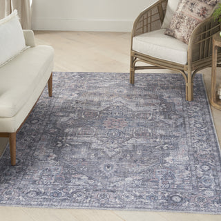 Nourison Machine Washable Series 1 SR101 Grey Area Rug by Nicole Curtis Room Image Feature