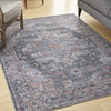 Nourison Machine Washable Series 1 SR101 Light Blue Multi Area Rug by Nicole Curtis Corner Image