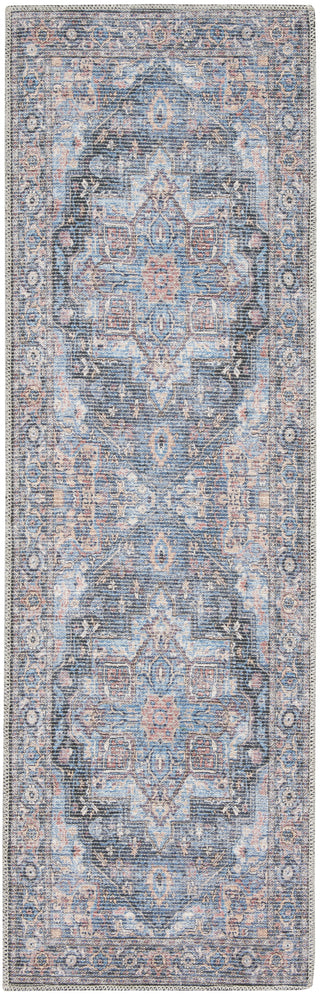 Nourison Machine Washable Series 1 SR101 Light Blue Multi Area Rug by Nicole Curtis Main Image