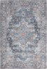 Nourison Machine Washable Series 1 SR101 Light Blue Multi Area Rug by Nicole Curtis Corner Image