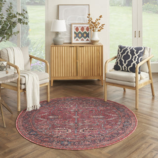 Nourison Machine Washable Series 1 SR102 Brick Area Rug by Nicole Curtis Room Image Feature