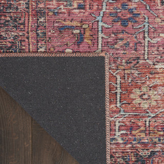 Nourison Machine Washable Series 1 SR102 Brick Area Rug by Nicole Curtis Backing Image