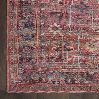 Nourison Machine Washable Series 1 SR102 Brick Area Rug by Nicole Curtis Corner Image