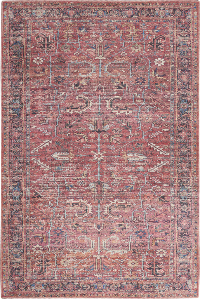Nourison Machine Washable Series 1 SR102 Brick Area Rug by Nicole Curtis Corner Image