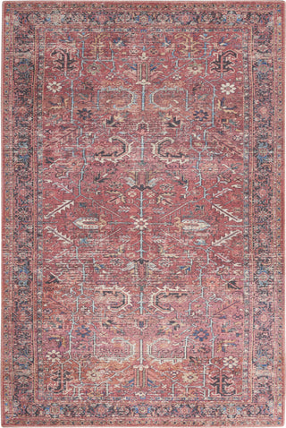 Nourison Machine Washable Series 1 SR102 Brick Area Rug by Nicole Curtis Corner Image