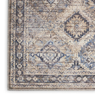 Nourison Machine Washable Series 1 SR103 Ivory/Latte Area Rug by Nicole Curtis Texture Image