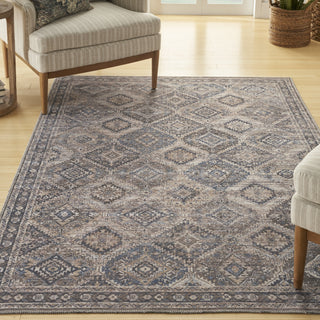 Nourison Machine Washable Series 1 SR103 Ivory/Latte Area Rug by Nicole Curtis Corner Image
