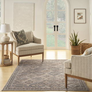 Nourison Machine Washable Series 1 SR103 Ivory/Latte Area Rug by Nicole Curtis Room Image Feature
