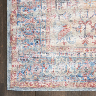 Nourison Machine Washable Series 1 SR104 Blue Multicolor Area Rug by Nicole Curtis Detail Image