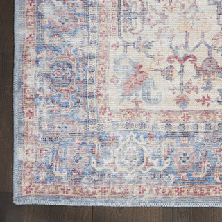 Nourison Machine Washable Series 1 SR104 Blue Multicolor Area Rug by Nicole Curtis Detail Image